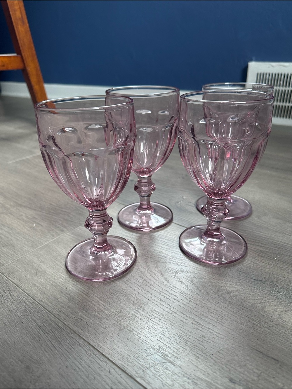 Libbey Pink Goblets- Set of 4